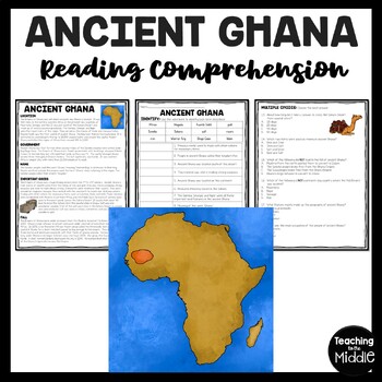 Preview of Ancient Ghana in Africa Informational Text Reading Comprehension Worksheet