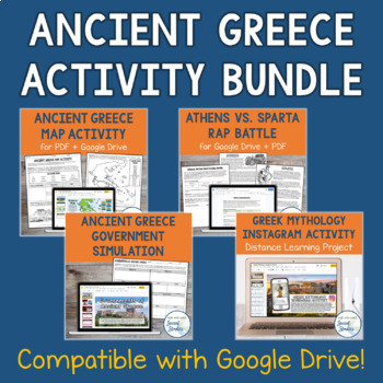 Preview of Ancient Greece Activities Bundle | Greece Map, Activity, Project, and Simulation