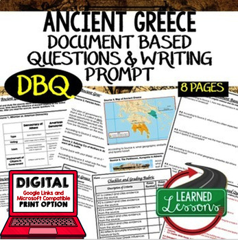 Preview of Ancient Greece Activity, Ancient Greece DBQ, Google and Print