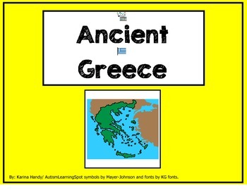 Preview of Ancient Greece Adapted Story and worksheets