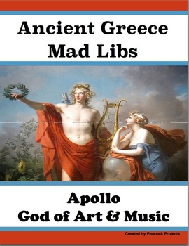 Ancient Greece & Apollo - Passage, Mad Libs, and Vocabulary