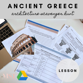Preview of Ancient Greece Architecture Lesson| Do Now, Notes, Scavenger Hunt, Exit Ticket