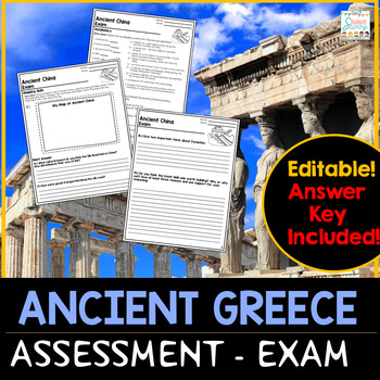 Preview of Ancient Greece Assessment | Ancient Greece Exam | Google Slides