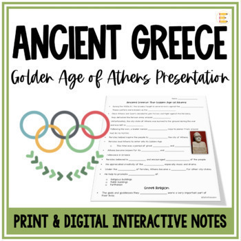 Preview of Ancient Greece Athens Google Slides ™ and Notes