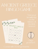 Preview of Ancient Greece Bingo Game