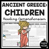 Ancient Greece Children Reading Comprehension Worksheet Greek