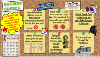 Preview of Ancient Greece Choice Board