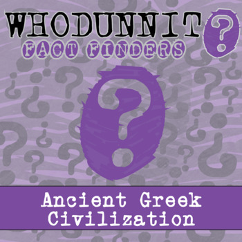 Preview of Ancient Greek Civilization Whodunnit Activity - Printable & Digital Game Option