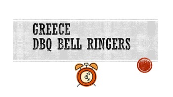 Preview of Ancient Greece DBQ Bell Ringers