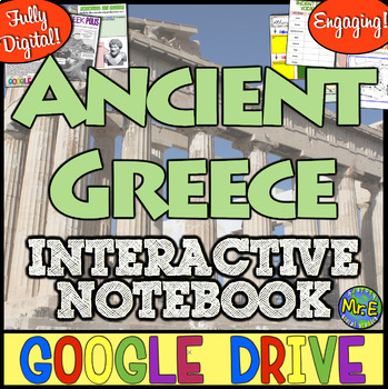 Preview of Ancient Greece Distance Learning Digital Interactive Notebook | Google Ready!