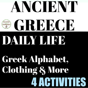 Preview of Ancient Greece Activities Life in Ancient Greece