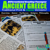 Ancient Greece Differentiated Reading Passages (Print & Di
