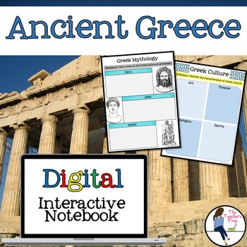 Preview of Ancient Greece Digital Interactive Notebook for Google Drive
