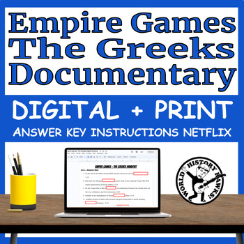Preview of Ancient Greece Documentary Handout City States Alexander Netflix Empire Games