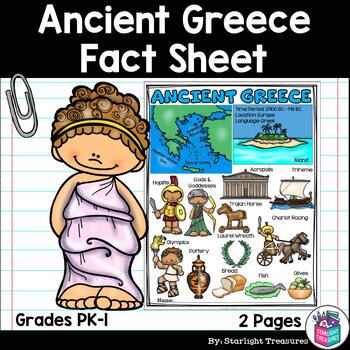 Preview of Ancient Greece Fact Sheet for Early Readers