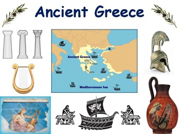 Preview of Ancient Greece Flashcards - task cards, study guide, state exam prep 2023-2024
