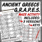 Ancient Greece G.R.A.P.E.S. Maze Activity & Reference Sheet