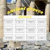Ancient Greece Glossary Worksheet