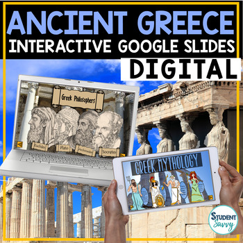 Preview of Ancient Greece Google Classroom Distance Learning |  Greece Google Slides