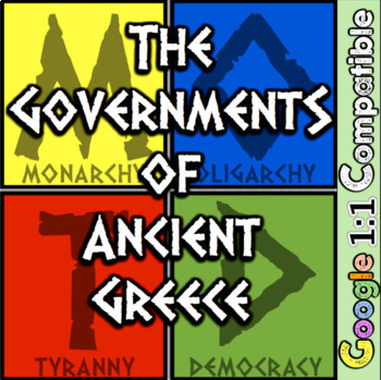 Preview of Ancient Greece Government: Comparing Monarchy, Oligarchy, Tyranny and Democracy!