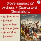 Ancient Greece: Governments of Sparta & Athens with Simulations