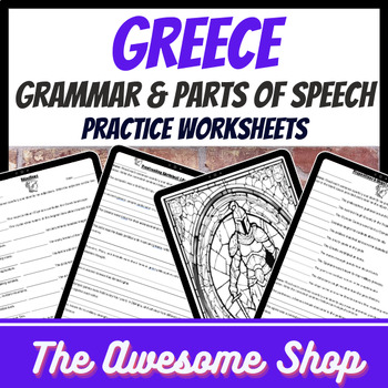 Preview of Ancient Greece Grammar & Proof Reading Practice Worksheet Pack