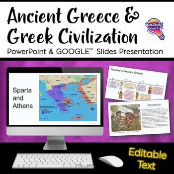 Preview of Ancient Greece & Greek Civilization EDITABLE PowerPoint Presentations