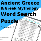 Ancient Greece & Greek Mythology Word Search Puzzle (Middl