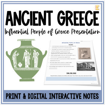 Preview of Ancient Greece Greek Philosophers Google Slides ™ and Notes