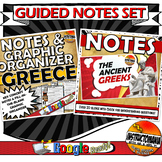 Ancient Greece Guided Notes PowerPoint Presentation & Grap