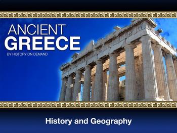 Preview of Ancient Greece History and Geography PowerPoint and Guided Outline