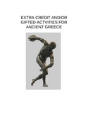 Ancient Greece Independent Extra-Credit Activities