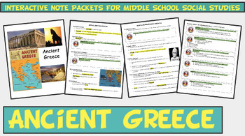 Preview of Ancient Greece Interactive Digital Note Packet for Middle Schoolers