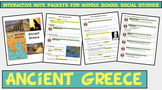Ancient Greece Interactive Digital Note Packet for Middle 