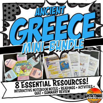 Preview of Ancient Greece Resources Interactive Notebook Bundle or Independent Work Packet