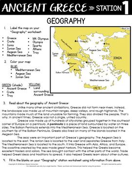 ancient greece geography worksheet pdf