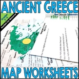 Ancient Greece Map Activity and Worksheets