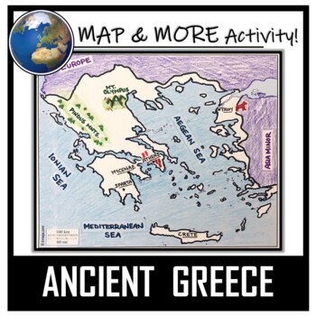 Preview of Ancient Greece Map Activity- Label and Color!
