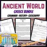 Ancient Greece Middle School Comprehension & Grammar Theme
