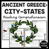 Ancient Greece City-States Reading Comprehension Worksheet Greek