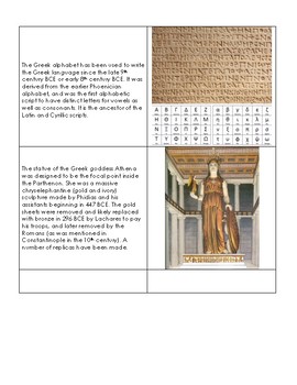 Preview of Ancient Greece, Montessori 3-Part Cards