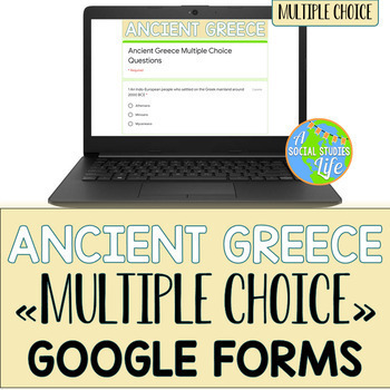 Preview of Ancient Greece Multiple Choice Google Forms Distance Learning