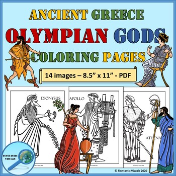 Preview of Gods and Goddesses of Ancient Greece Coloring Pages