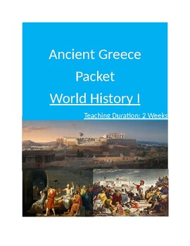 Preview of Ancient Greece Packet - Two Weeks!