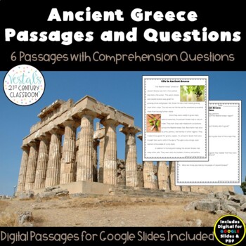 Preview of Ancient Greece Passages and Questions {Digital & PDF Included}