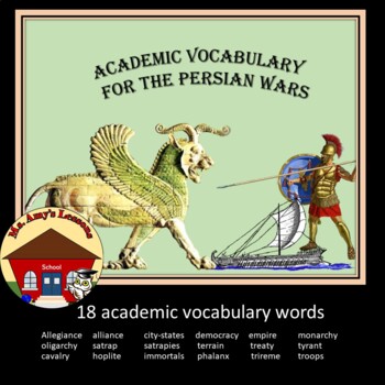 Preview of Ancient Greece: The Persian War Academic Vocabulary Packet