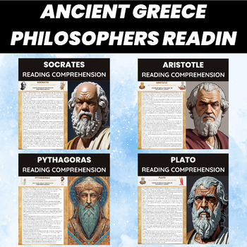 Preview of Ancient Greece Philosophers Reading Bundle | Ancient Greece  History