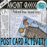 Ancient Greece Postcard Activity for Athens and Sparta (Pr