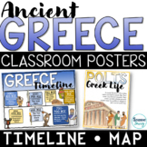 Ancient Greece Posters - Greece Timeline and Map - Ancient