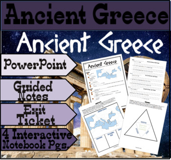Preview of Ancient Greece PowerPoint + Interactive Notebook Pages